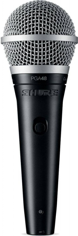 Микрофон проводной Shure PGA48-XLR-E 4.6м черный/серебристый
