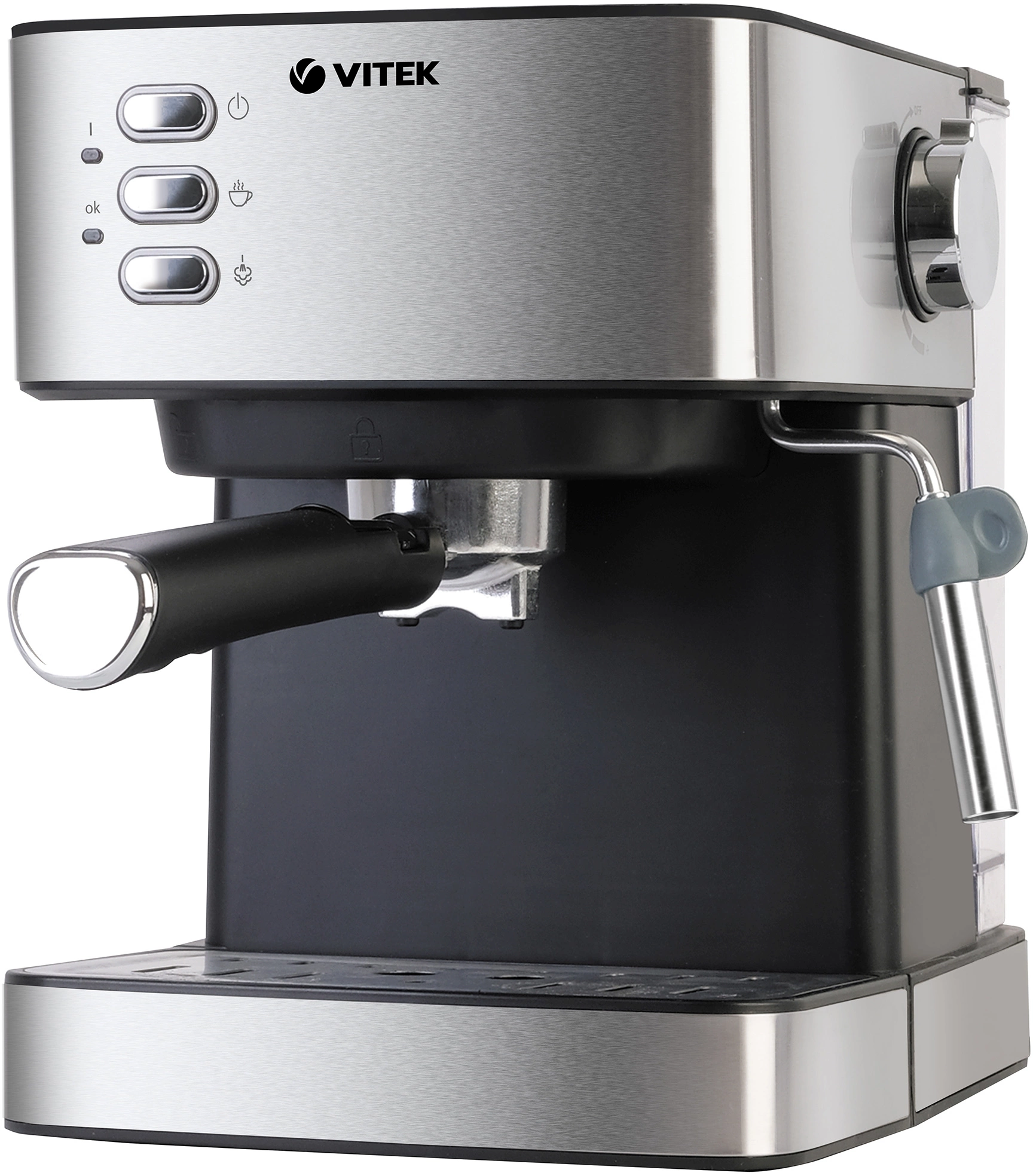 Кофеварка рожковая Vitek VT-1504 1050Вт нержавеющая сталь