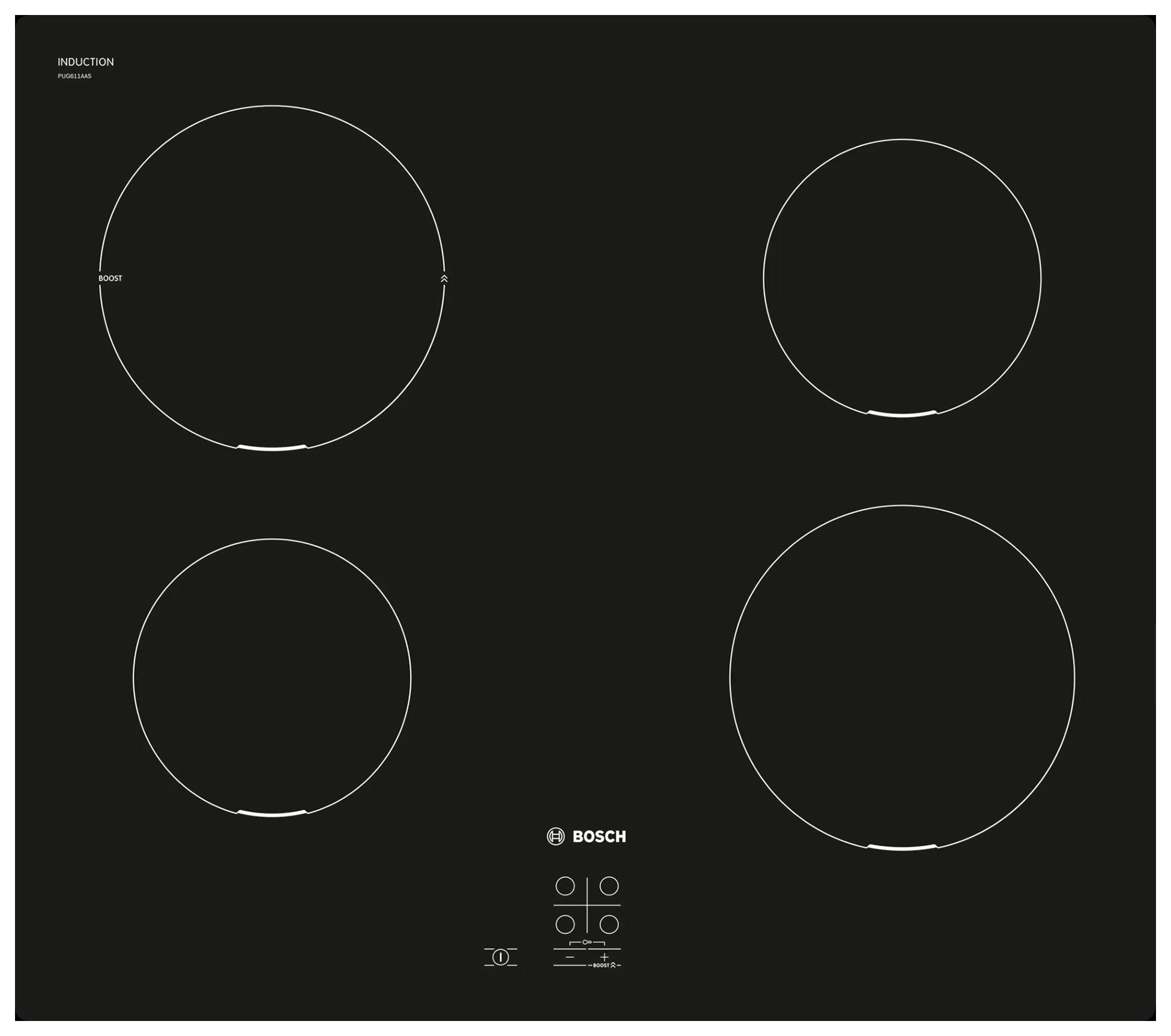 Индукционная варочная поверхность Bosch PUG611AA5E черный
