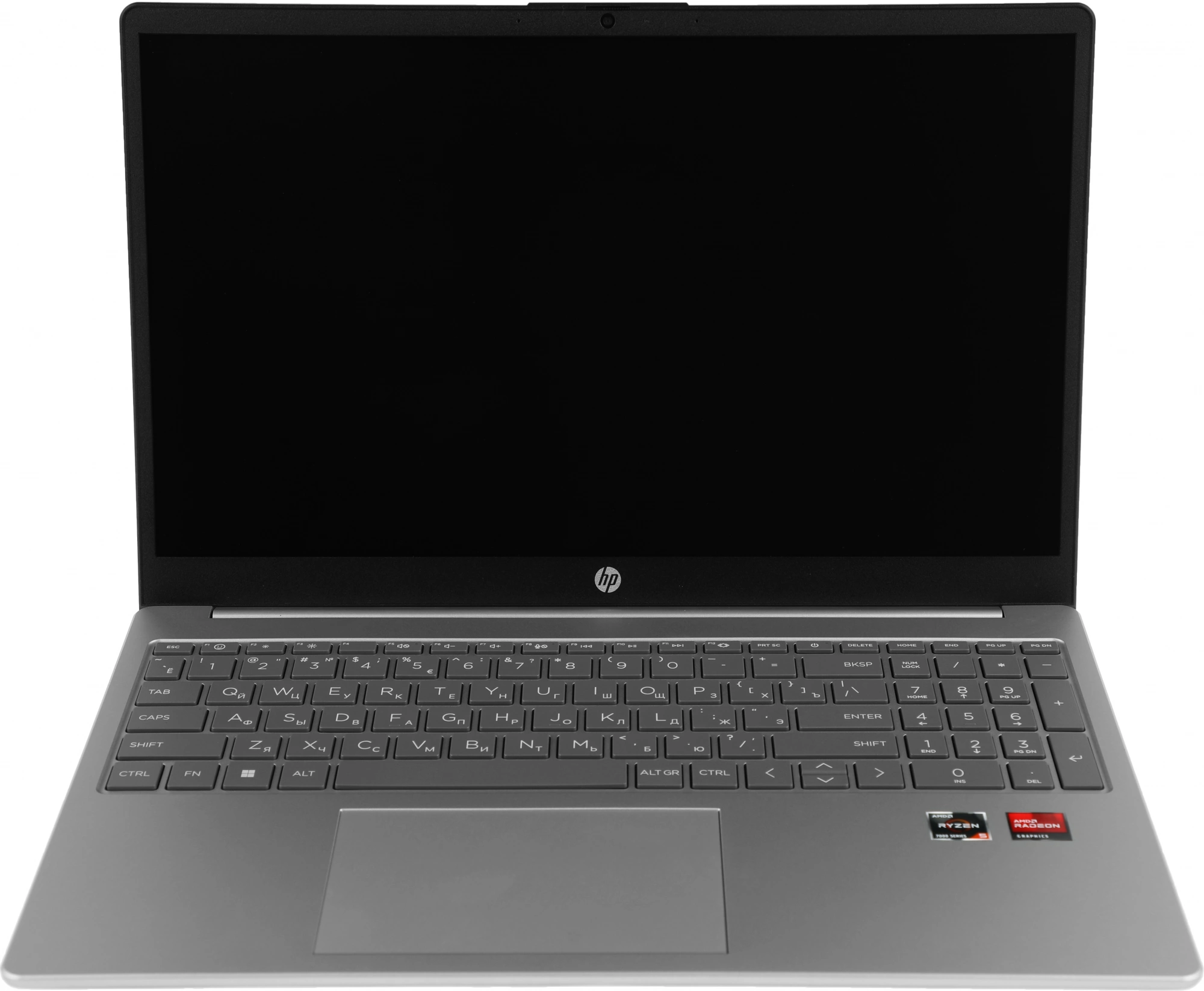 Ноутбук HP 15-fc0003nia Ryzen 5 7520U 8Gb SSD512Gb AMD Radeon 610M 15.6" IPS FHD (1920x1080) FreeDOS silver WiFi BT Cam (7K2M6EA)