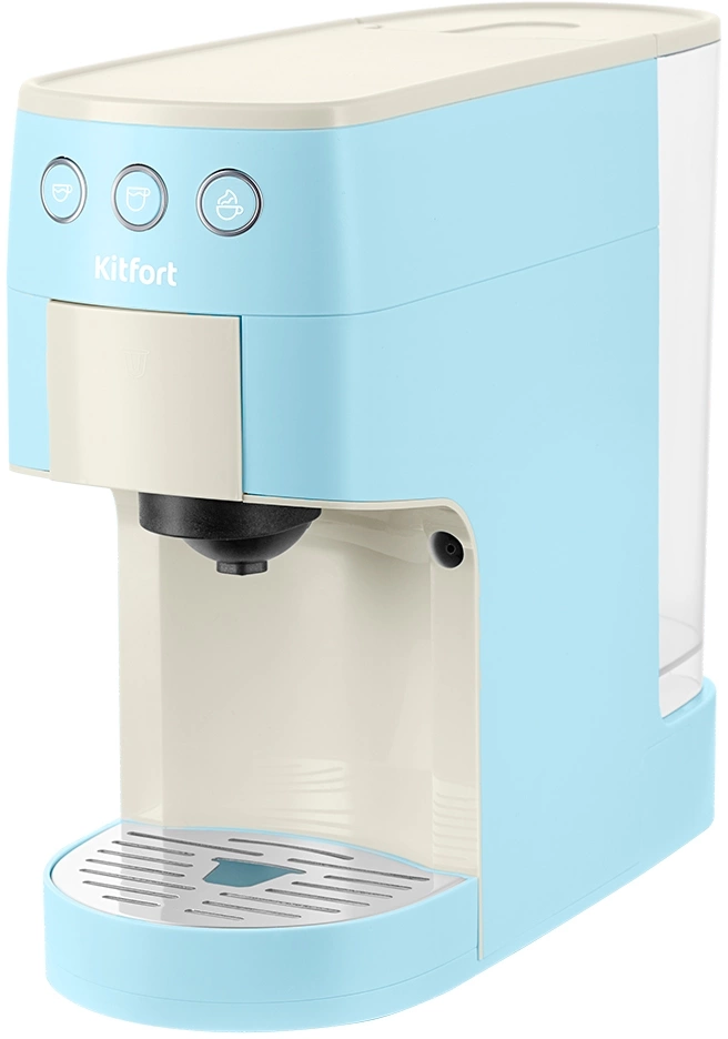 Кофеварка рожковая Kitfort КТ-7466 1450Вт голубой/белый