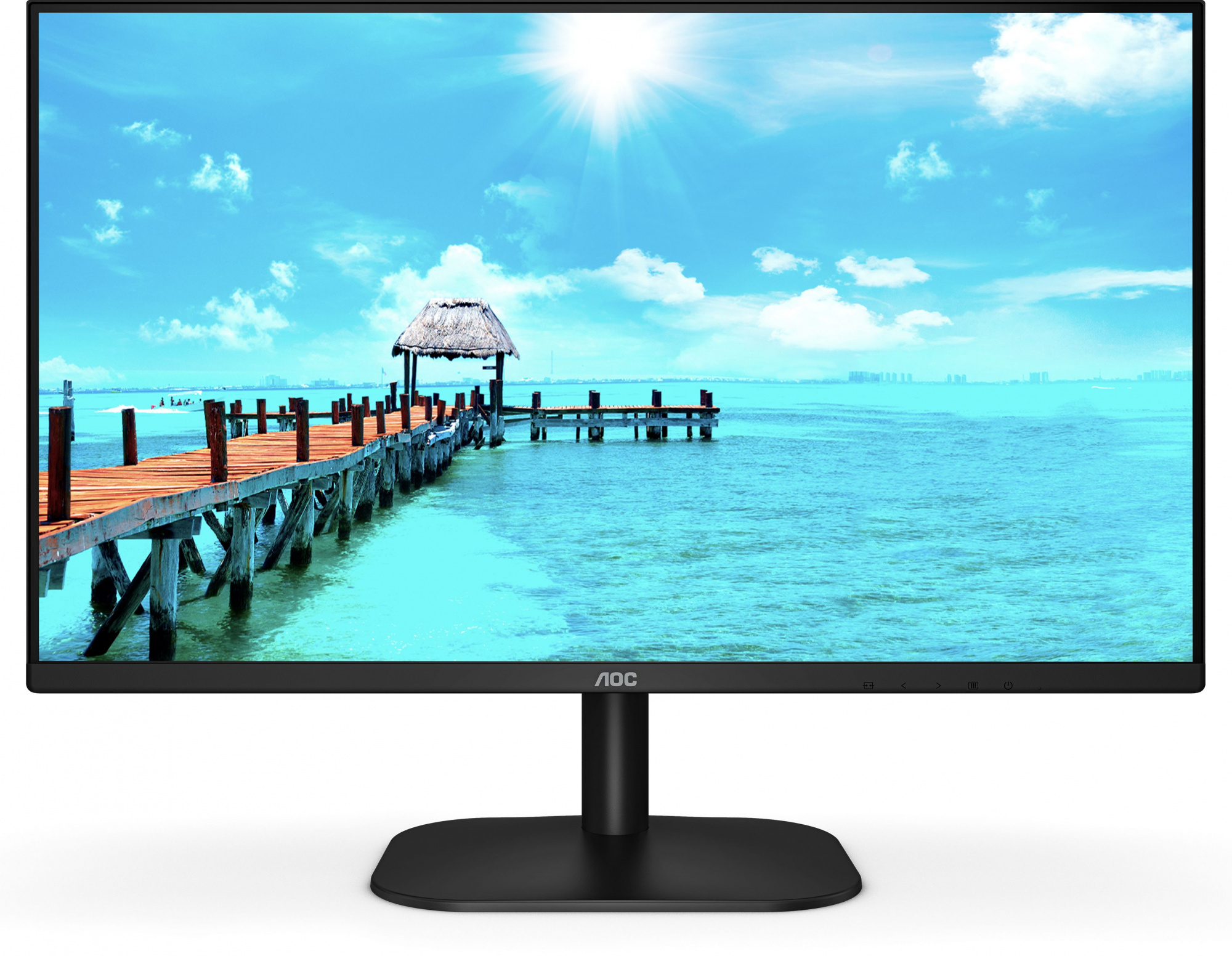 Монитор AOC 27" Value Line 27B2QAM черный VA LED 16:9 HDMI M/M матовая 250cd 178гр/178гр 1920x1080 75Hz VGA DP FHD 3.7кг