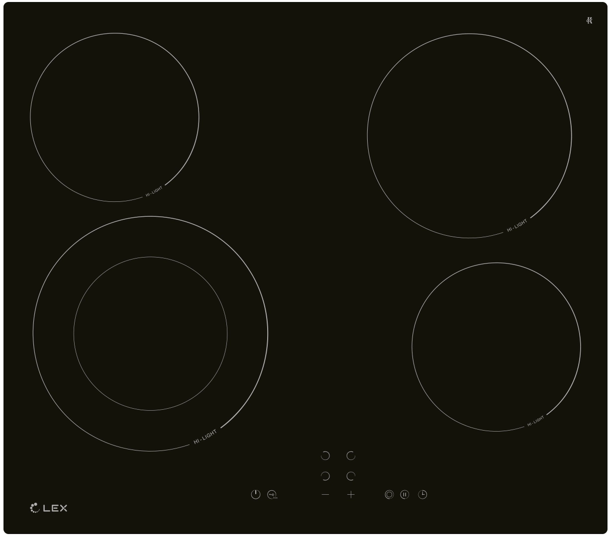 Варочная поверхность Lex EVH 641A BL черный