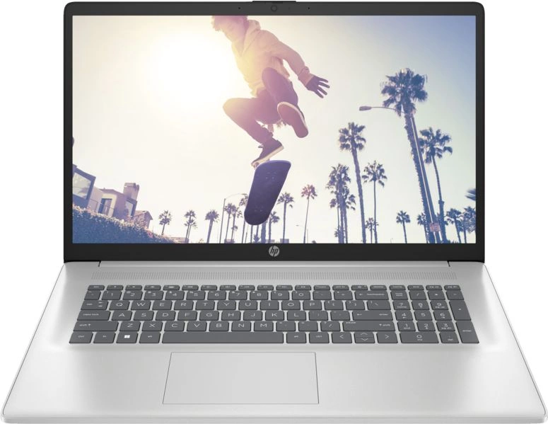 Ноутбук HP 17-cp2172ng Ryzen 5 7520U 8Gb SSD512Gb AMD Radeon 610M 17.3" IPS FHD (1920x1080) FreeDOS silver WiFi BT Cam (9W1X8EA)