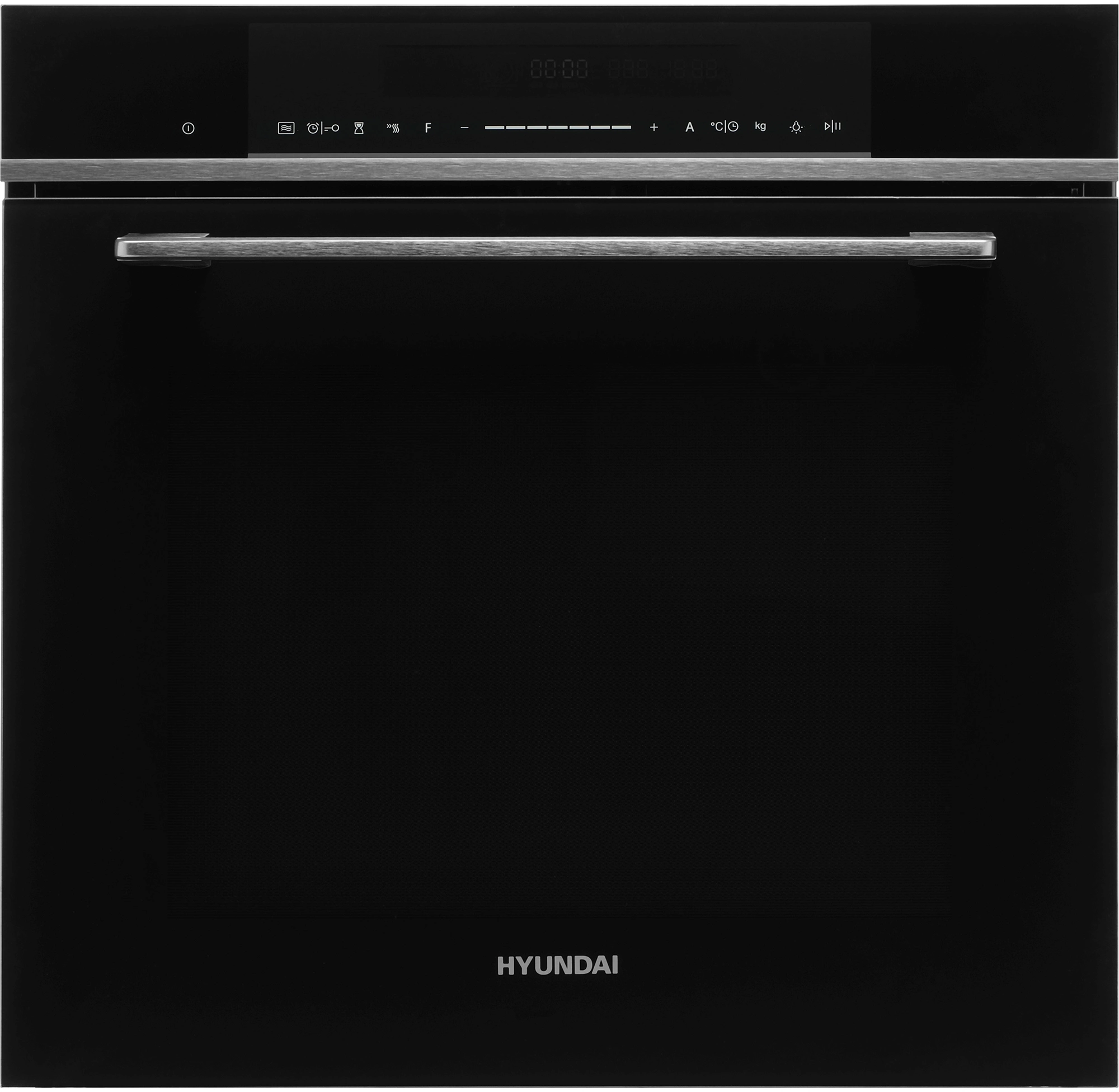 Духовой шкаф Электрический Hyundai HMEO 6780 DX черное стекло/серебристый