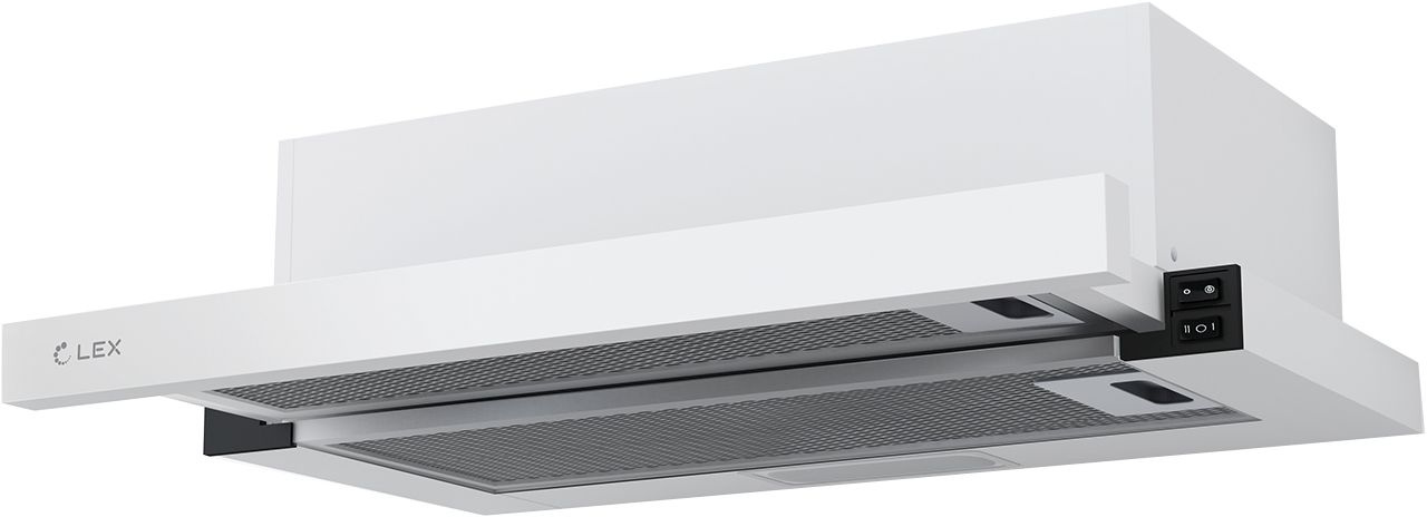 Вытяжка встраиваемая Lex Hubble 2M 600 белый управление: кнопочное (2 мотора)