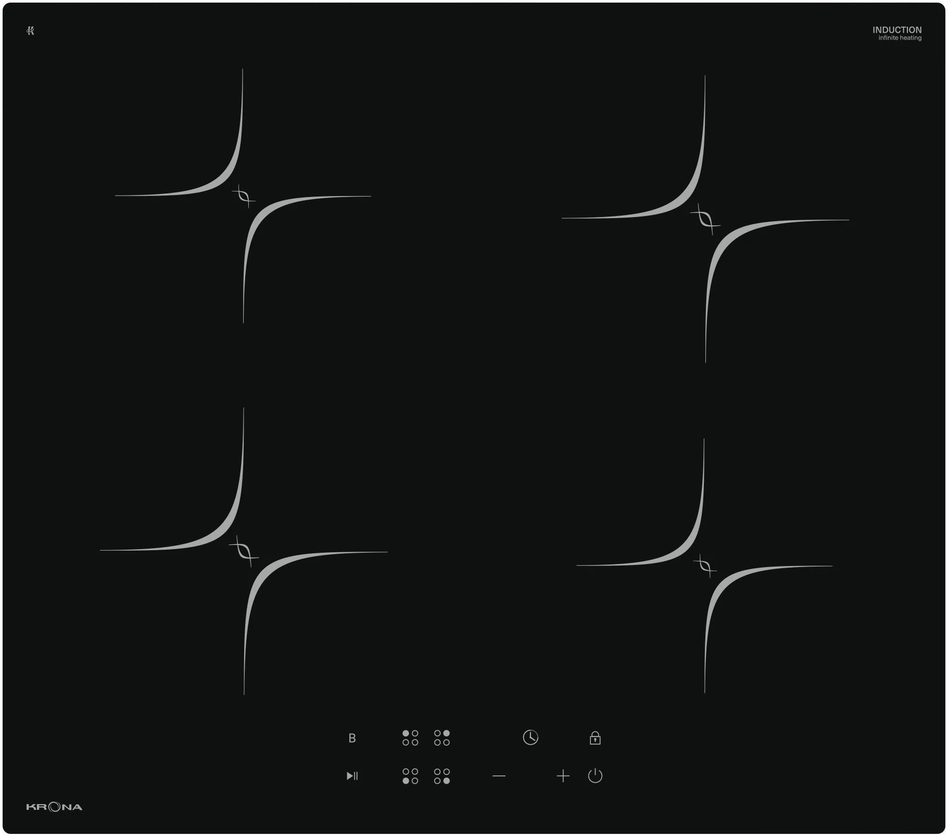 Индукционная варочная поверхность Krona VIRGOLA 60 BL черный