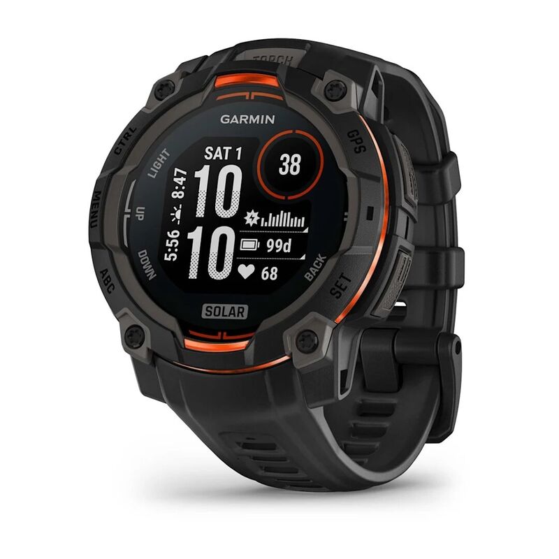 Часы Garmin  Instinct 3 45mm Solar Black/Black Band 010-02934-00 
