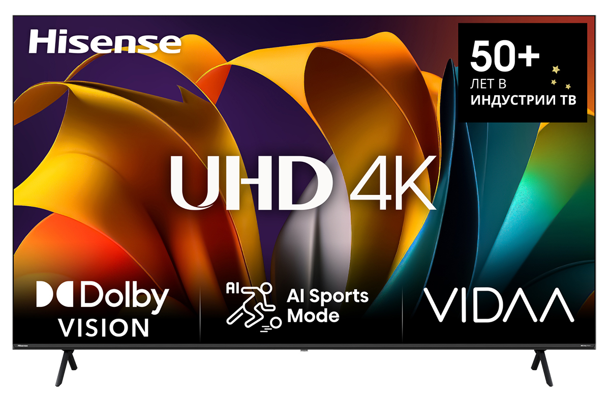 Телевизор LED Hisense 85" 85A6N черный 4K Ultra HD