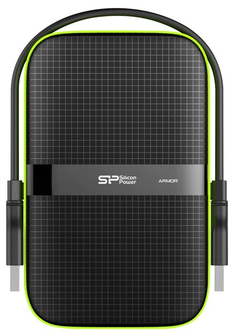 Жесткий диск Silicon Power USB3.0 2TB SP020TBPHDA60S3K A60 SP020TBPHDA60S3K Armor 2.5" черный/зеленый