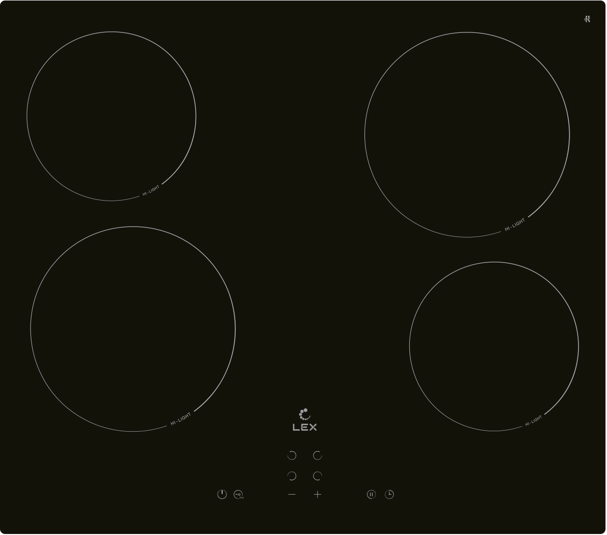 Варочная поверхность Lex EVH 640B BL черный
