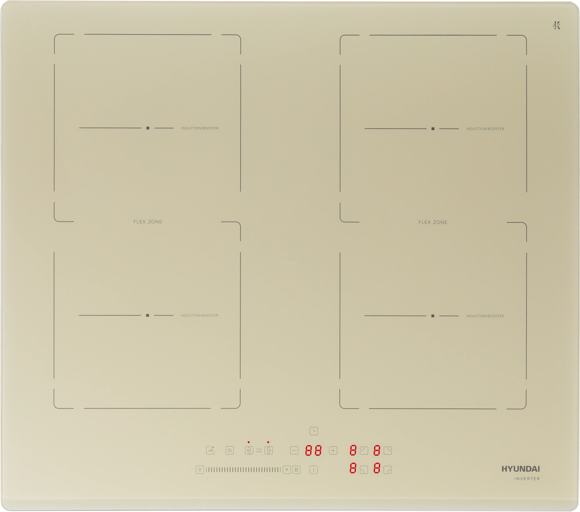 Индукционная варочная поверхность Hyundai HHI 6786 BE бежевый