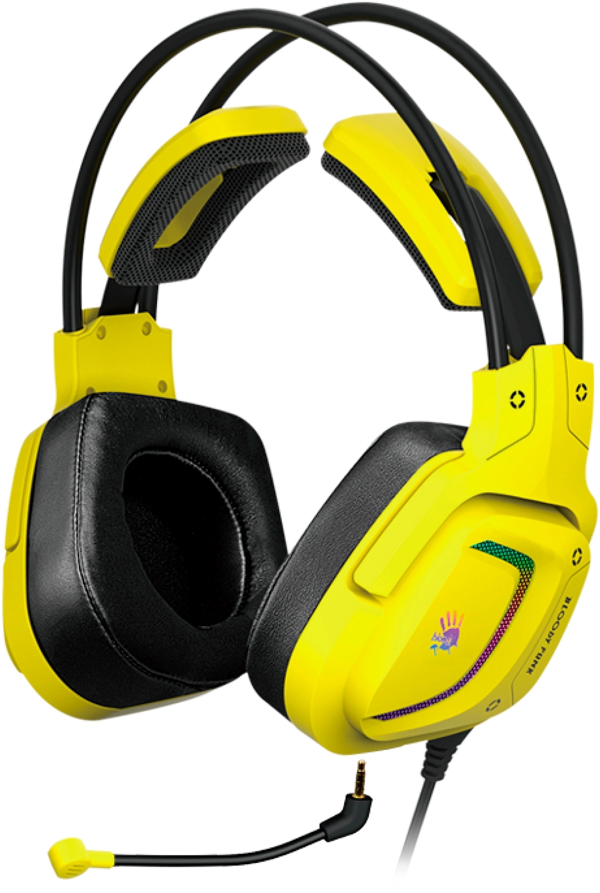 Наушники с микрофоном A4Tech Bloody G575 Punk желтый/черный 2м мониторные USB оголовье (G575 PUNK)