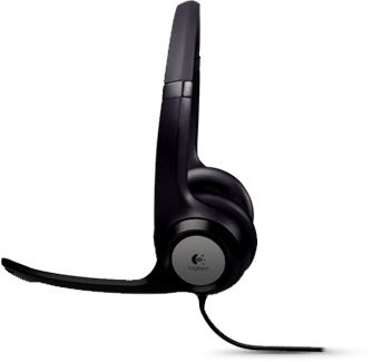 Наушники с микрофоном Logitech H390 черный 1.9м накладные USB оголовье (981-000803)