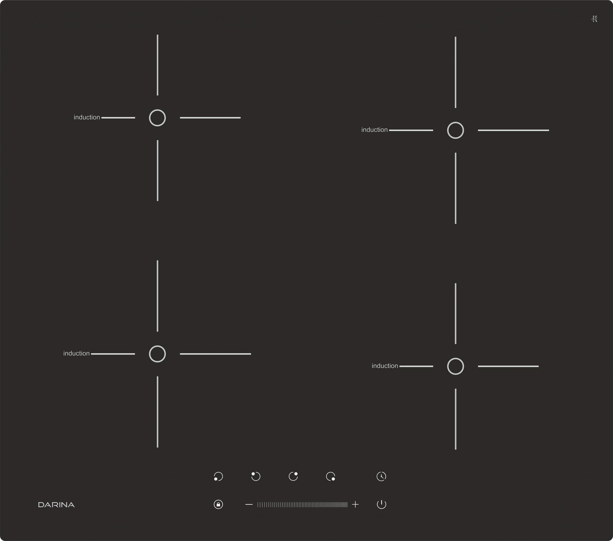 Индукционная варочная поверхность Darina PL EI313 B черный
