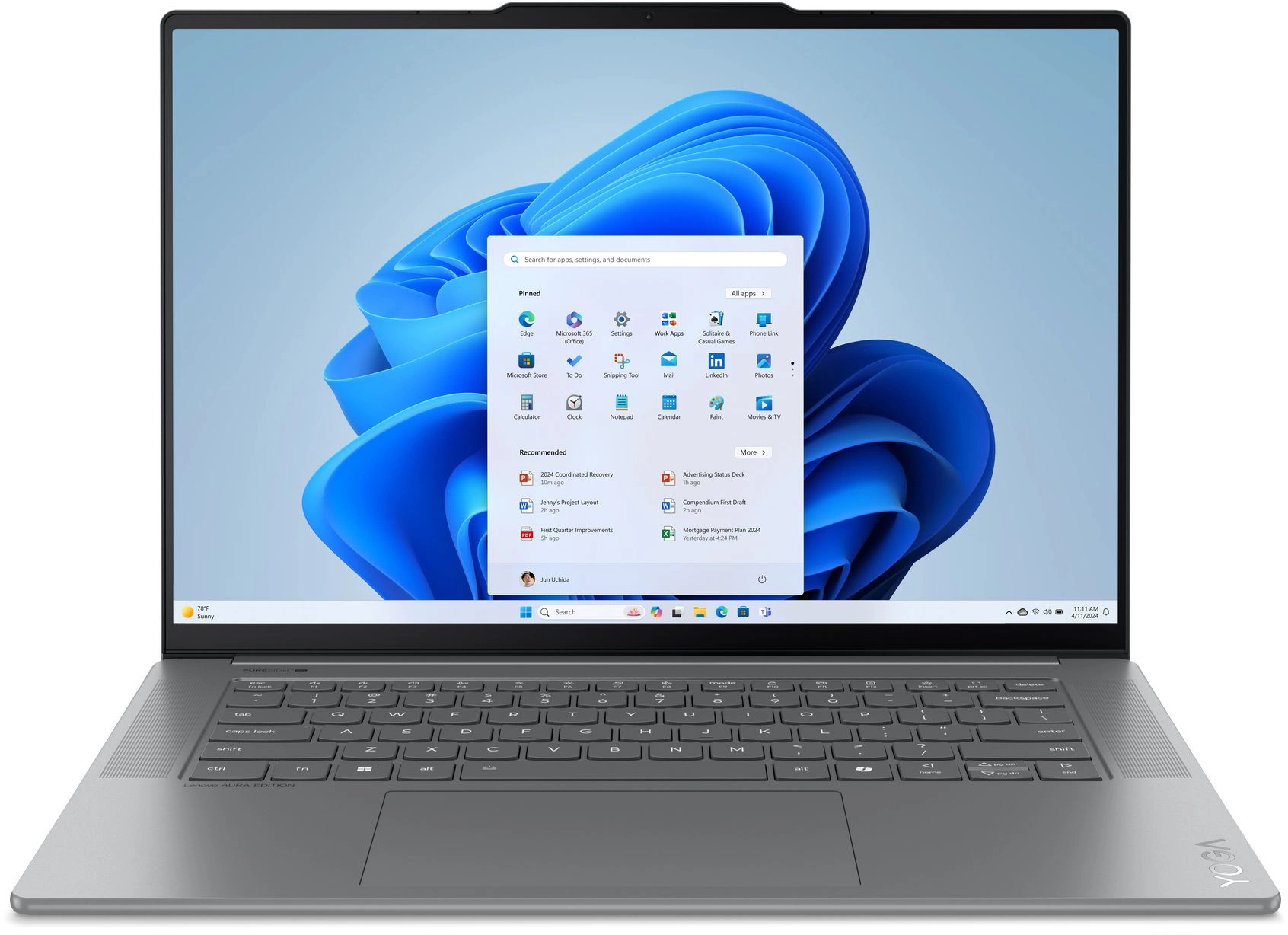 Ноутбук Lenovo Yoga Slim7 15ILL9 Core Ultra 7 256V 16Gb SSD1Tb Intel Arc 140V 15.3" IPS Touch WQXGA+ (2880x1800) Windows 11 Home grey WiFi BT Cam (83HM004MRK)