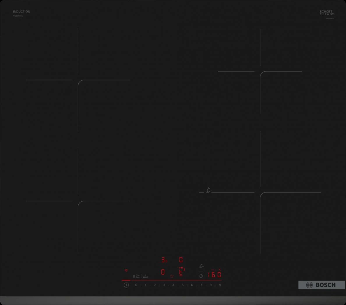Индукционная варочная поверхность Bosch PIE63KHC1Z черный