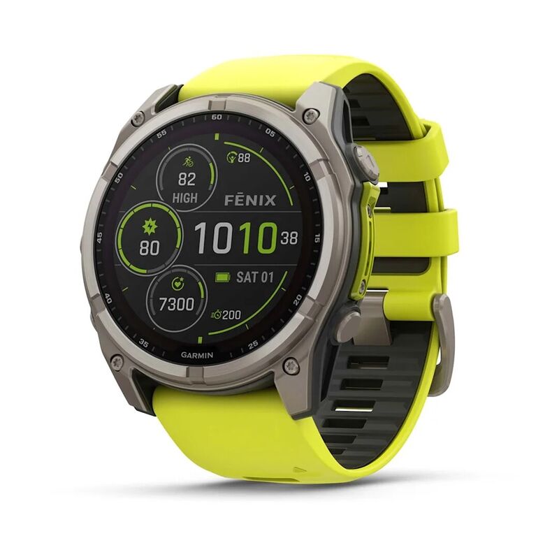 Часы Garmin Fenix 8 51mm Solar Sapphire Natural Titanium Yellow 010-02907-21