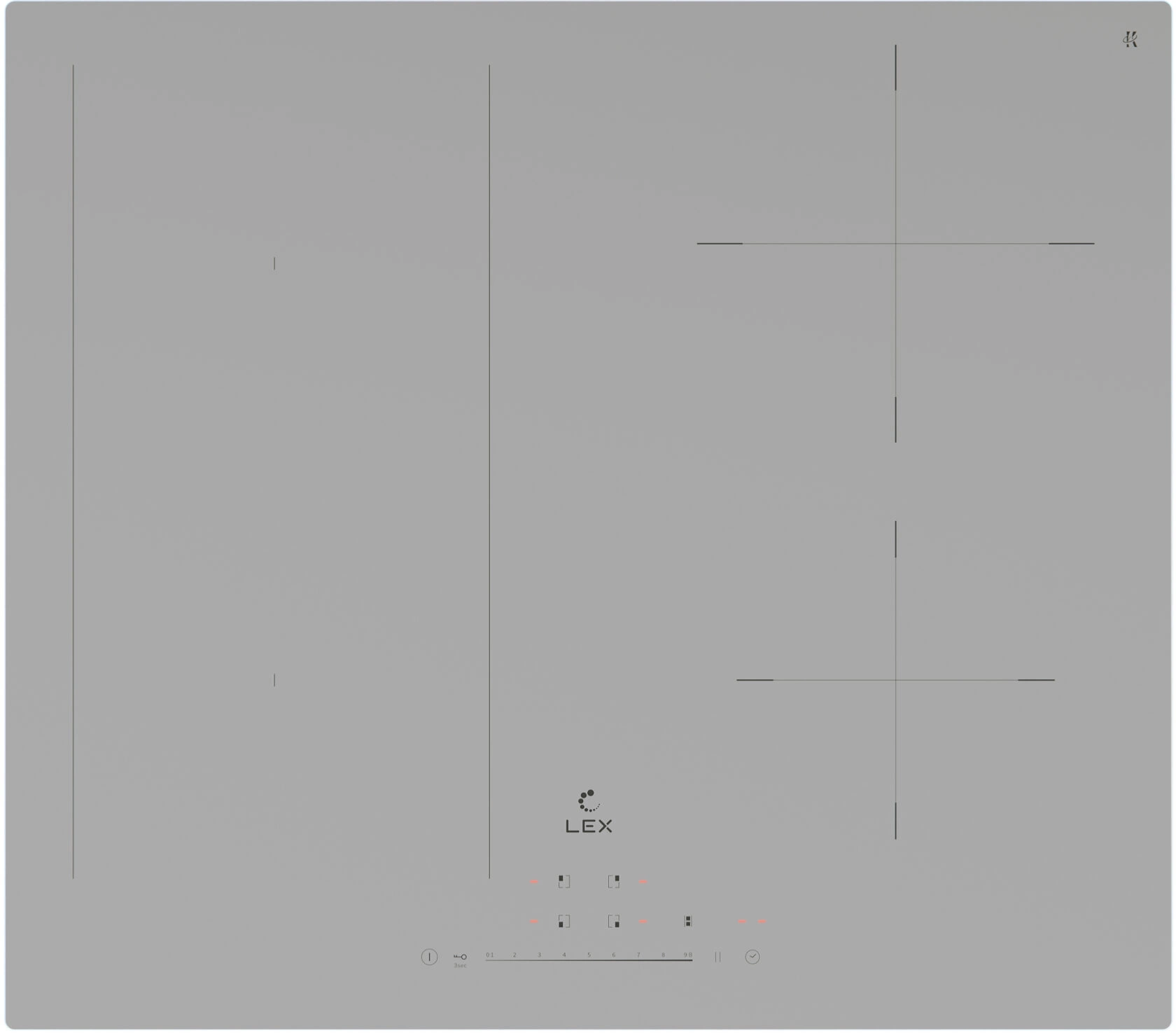 Индукционная варочная поверхность Lex EVI 641A GR серый