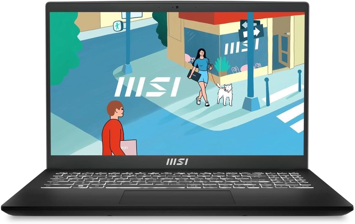 Ноутбук MSI Modern 15 H B13M-099RU Core i7 13700H 16Gb SSD512Gb Intel Iris Xe graphics 15.6" IPS FHD (1920x1080) Windows 11 Pro black WiFi BT Cam (9S7-15H411-099)