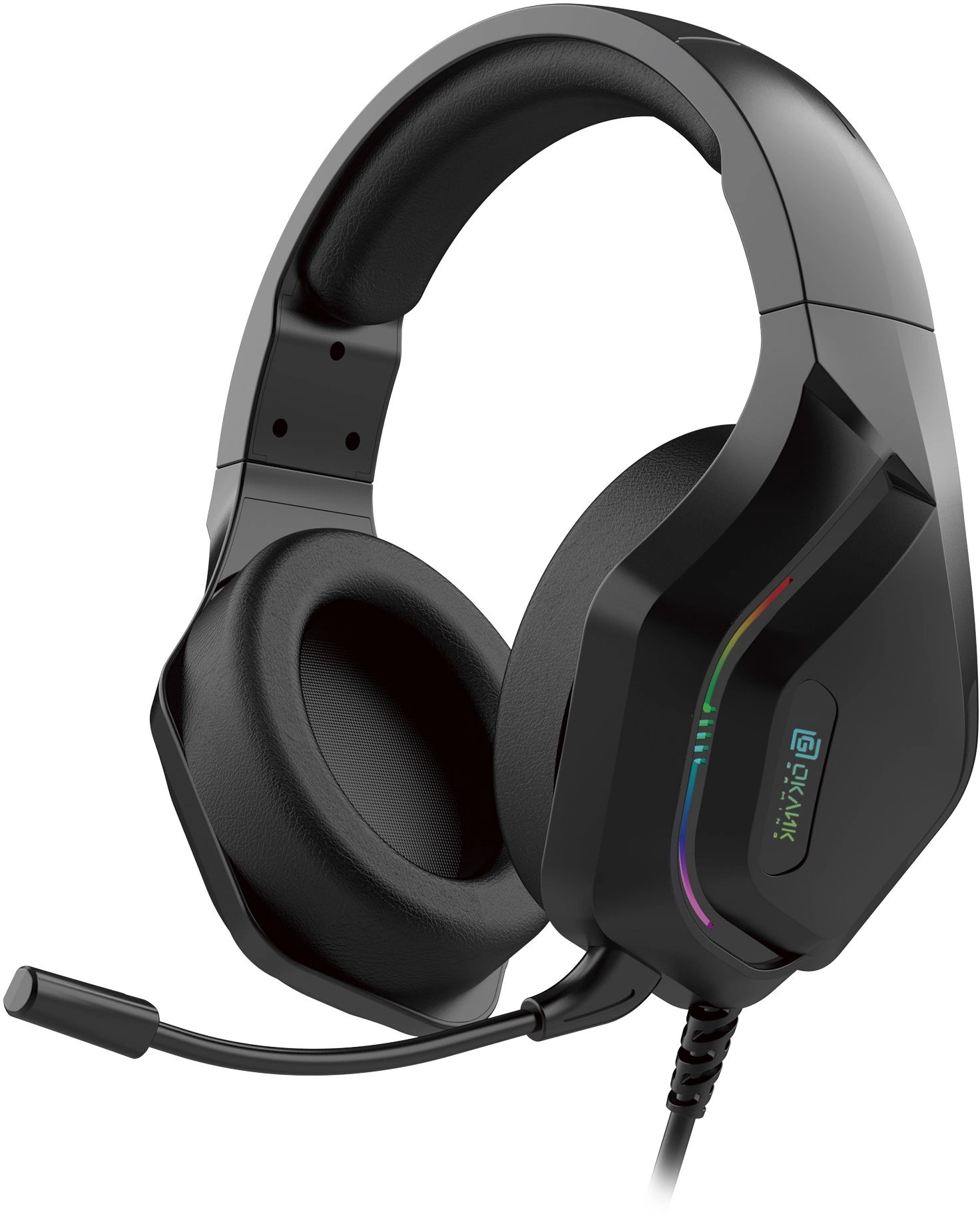 Наушники с микрофоном Оклик HS-L600G черный 2.2м мониторные USB оголовье (1939588)