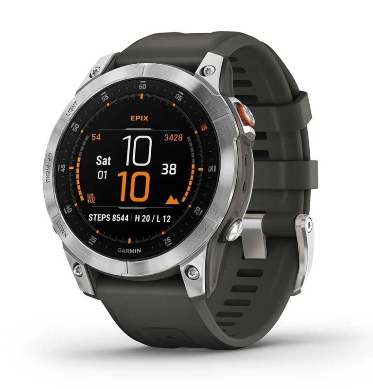 Часы Garmin Epix (Gen 2) - 47 Standard Edition Slate Steel with Black Band 010-02582-01