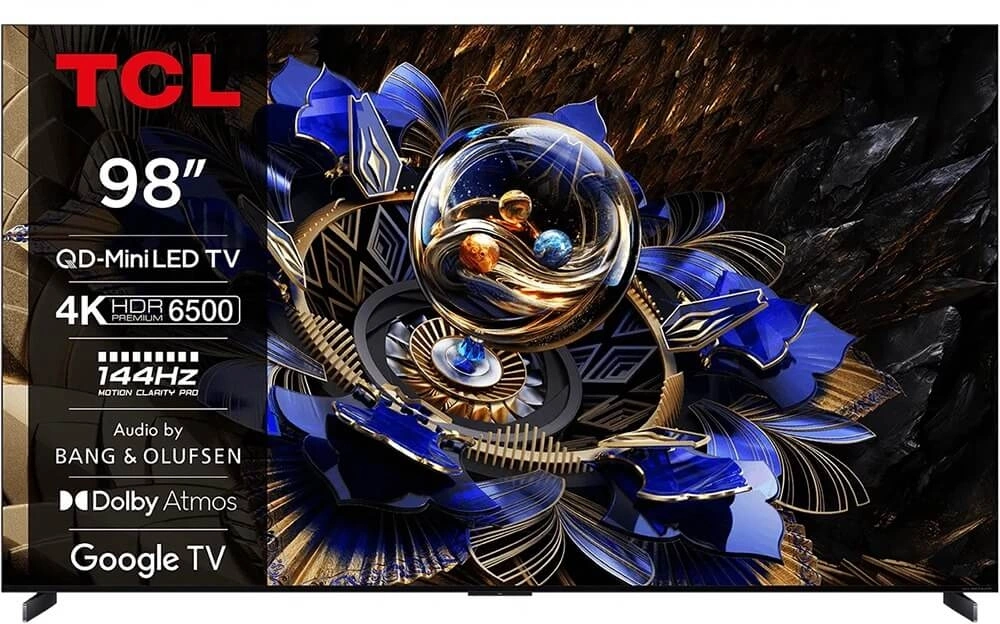 Телевизор QLED TCL 98" 98X11K черный 4K Ultra HD 144Hz MEMC DVB-T DVB-T2 DVB-C DVB-S DVB-S2 USB WiFi Smart TV