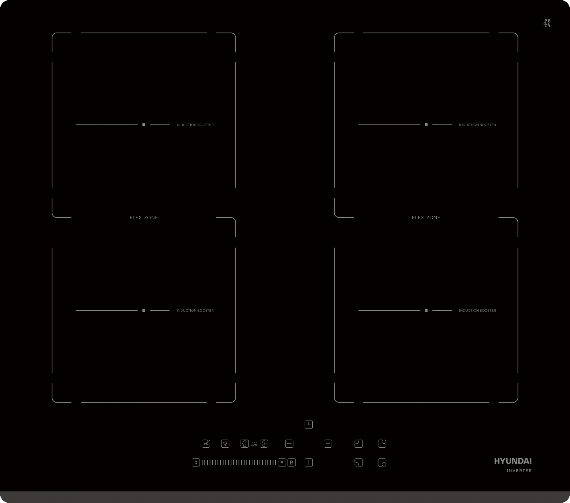 Индукционная варочная поверхность Hyundai HHI 6781 BG черный