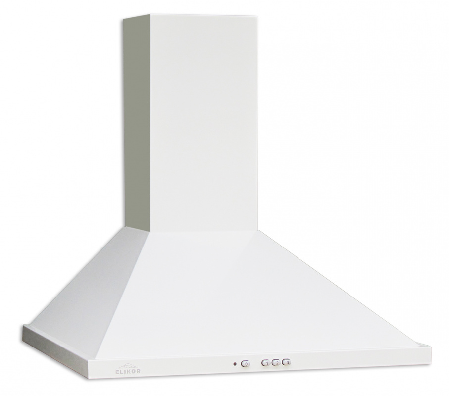 Вытяжка каминная Elikor Оптима 60П-400-К3Л белый управление: кнопочное (1 мотор)