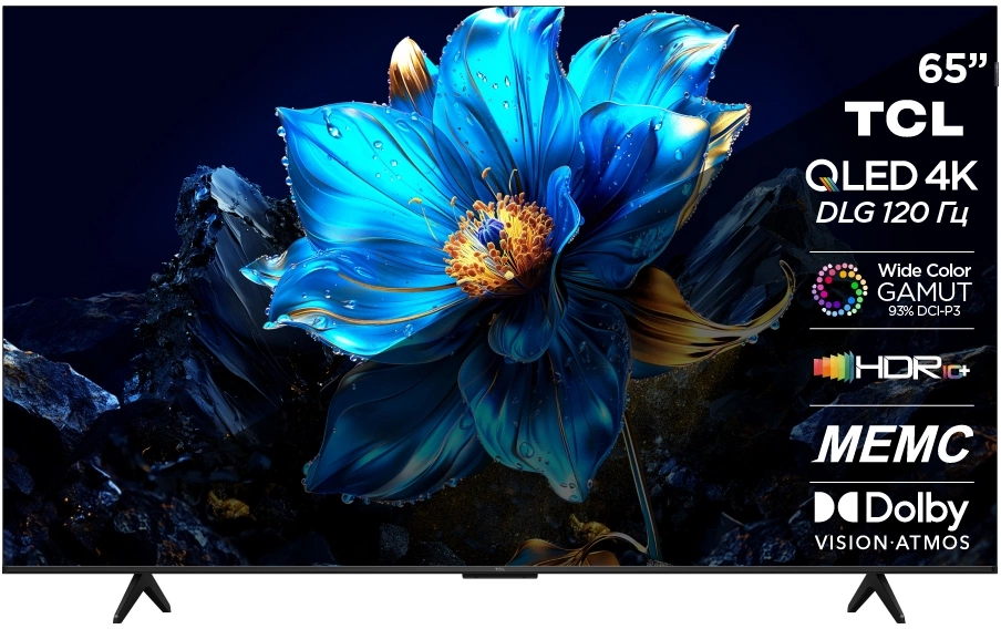 Телевизор QLED TCL 65" 65P7K черный 4K Ultra HD 60Hz DVB-T DVB-T2 DVB-C DVB-S DVB-S2 USB WiFi Smart TV