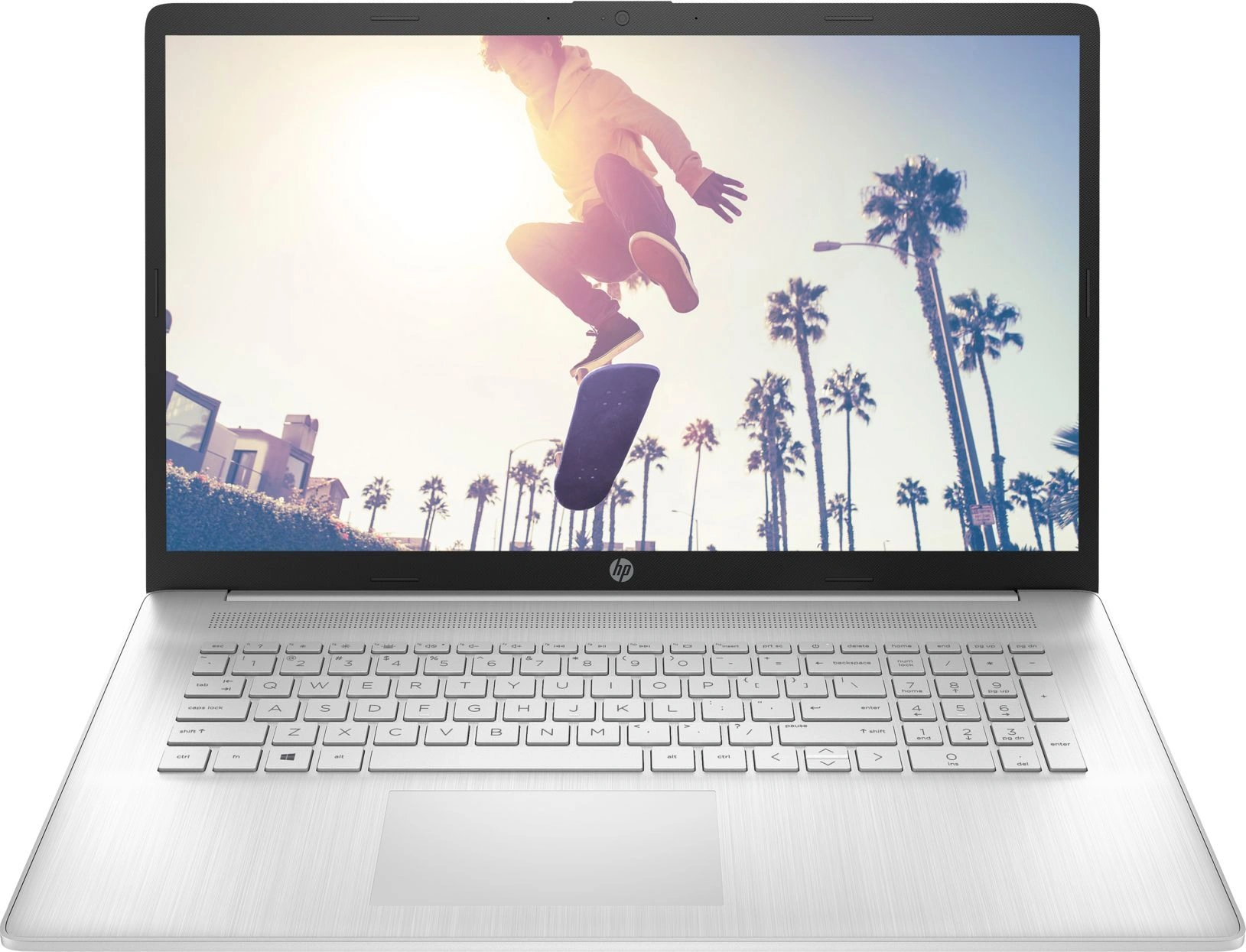 Ноутбук HP 17-cn3032ci Core i7 1355U 16Gb SSD512Gb Intel Iris Xe graphics 17.3" IPS FHD (1920x1080) FreeDOS silver WiFi BT Cam (9U5X7EA)
