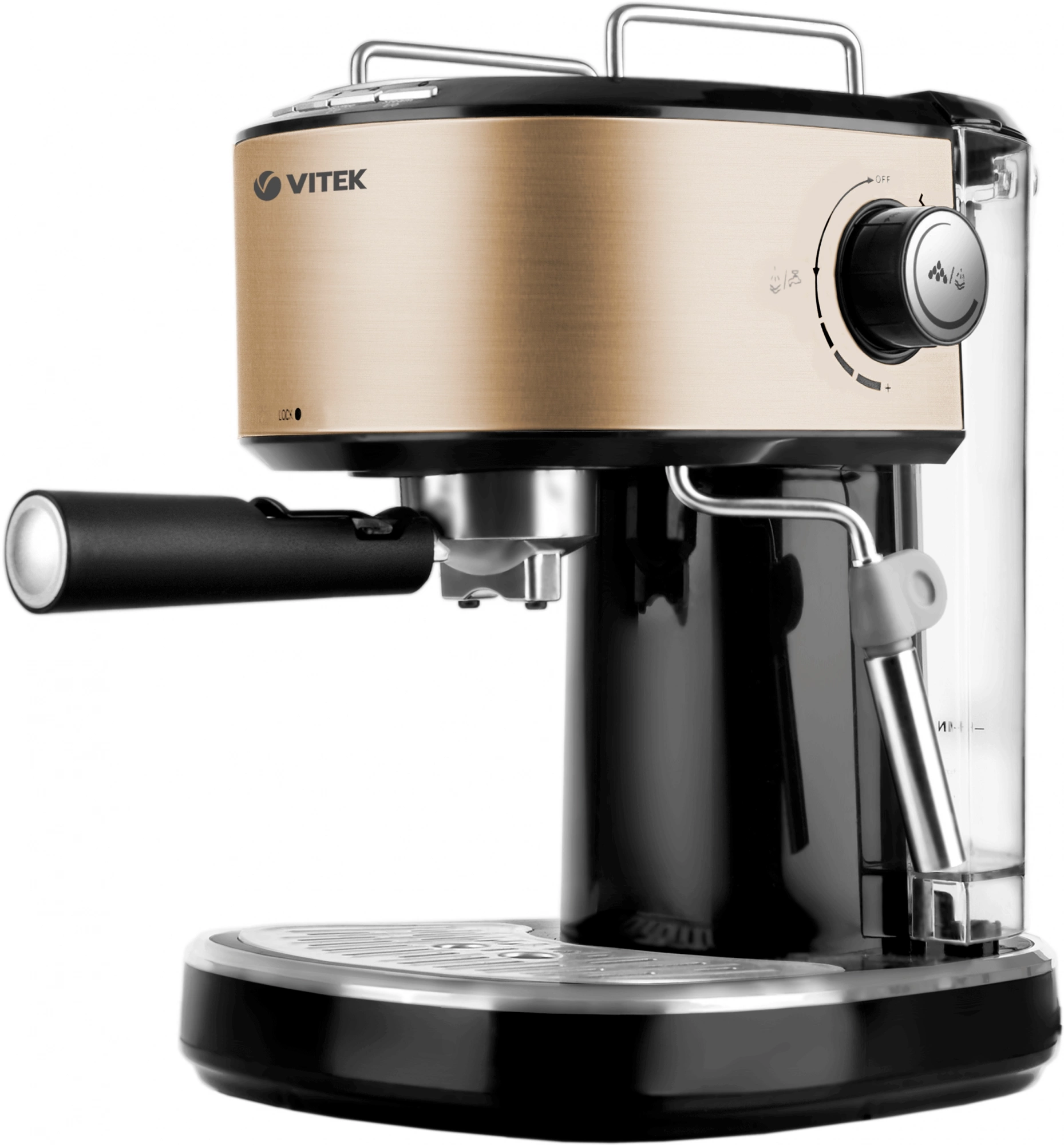 Кофеварка рожковая Vitek VT-1524 750Вт золотистый