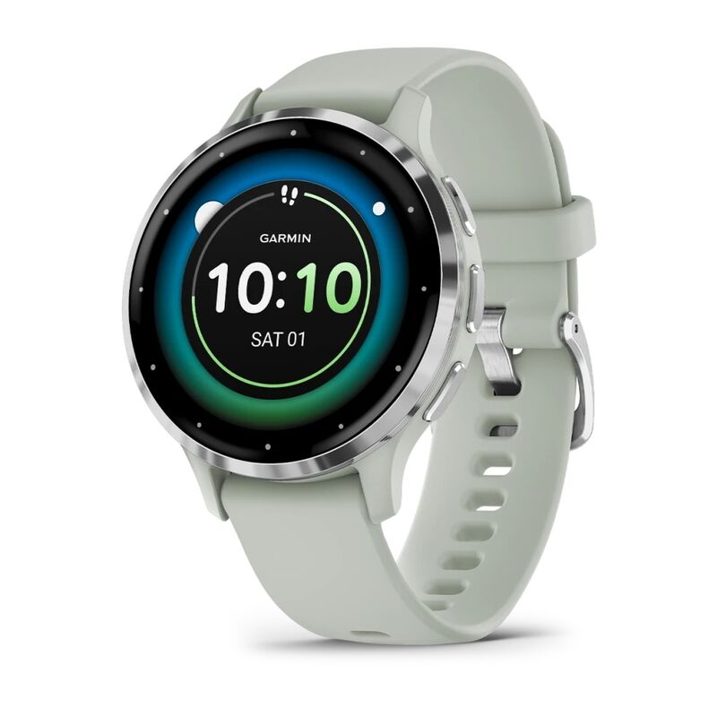 Часы Garmin Venu 3S Silver/Sage grey 010-02785-01